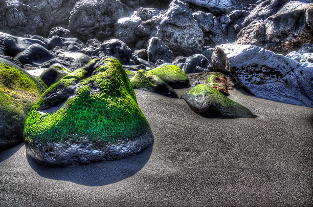 Teneriffa schwarzer Sand HDR